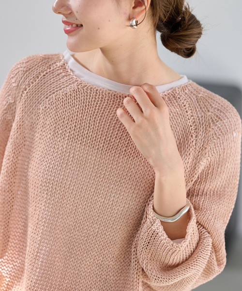 フレームワーク　LINEN CORD ニット　ピンク フレームワーク FRAMeWORK ≪≫LINEN CORD ニット （ピンク B