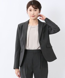 m.f.editorial（エムエフエディトリアル）の「【吸汗速乾 ストレッチ ウォッシャブル】m.f.エディトリアルレディース 1釦ジャケット(セットアップ可能)（スーツジャケット・レディース）」