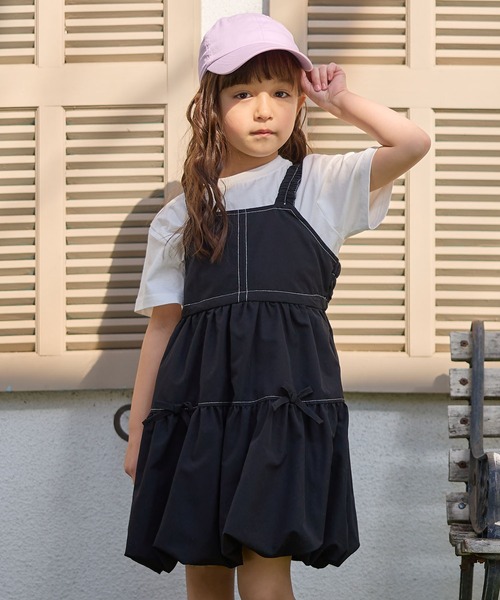 Piet（ピエット）の「リボンバルーン キャミワンピース（ワンピース・キッズ・ブラック/グレー・100/110/130/120）」の16枚目の写真