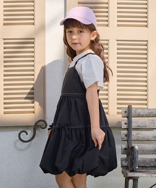 Piet（ピエット）の「リボンバルーン キャミワンピース（ワンピース・キッズ・ブラック/グレー・100/110/130/120）」の15枚目の写真