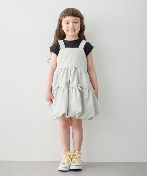 Piet（ピエット）の「リボンバルーン キャミワンピース（ワンピース・キッズ・ブラック/グレー・100/110/130/120）」の19枚目の写真