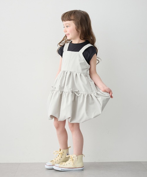 Piet（ピエット）の「リボンバルーン キャミワンピース（ワンピース・キッズ・ブラック/グレー・100/110/130/120）」の11枚目の写真