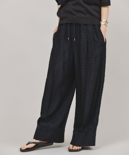 Curensology（カレンソロジー）の「Curensology(カレンソロジー)/ドットカットジャガードパンツ（その他パンツ・レディース・ブラック/ホワイト・FREE）」の2枚目の写真