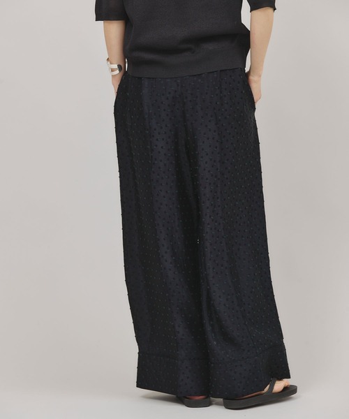 Curensology（カレンソロジー）の「Curensology(カレンソロジー)/ドットカットジャガードパンツ（その他パンツ・レディース・ブラック/ホワイト・FREE）」の5枚目の写真