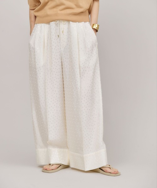 Curensology（カレンソロジー）の「Curensology(カレンソロジー)/ドットカットジャガードパンツ（その他パンツ・レディース・ブラック/ホワイト・FREE）」の9枚目の写真