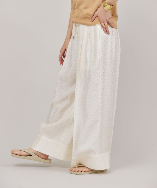 Curensology（カレンソロジー）の「Curensology(カレンソロジー)/ドットカットジャガードパンツ（その他パンツ・レディース・ブラック/ホワイト・FREE）」の10枚目の写真