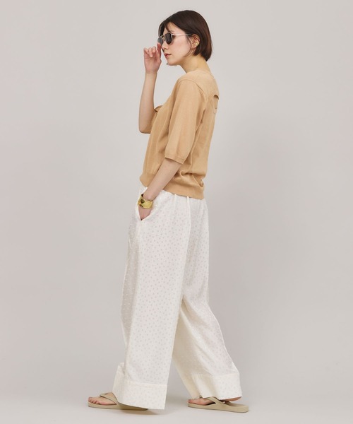 Curensology（カレンソロジー）の「Curensology(カレンソロジー)/ドットカットジャガードパンツ（その他パンツ・レディース・ブラック/ホワイト・FREE）」の13枚目の写真