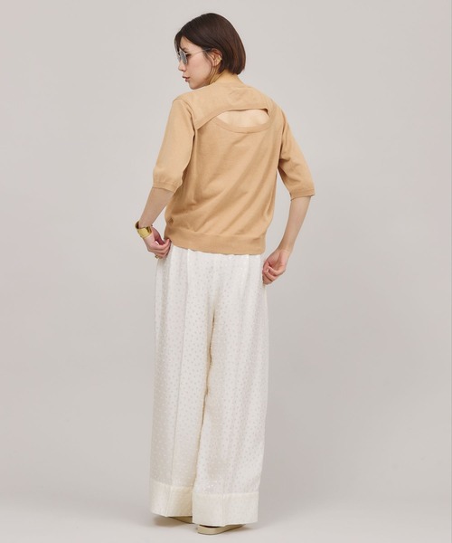 Curensology（カレンソロジー）の「Curensology(カレンソロジー)/ドットカットジャガードパンツ（その他パンツ・レディース・ブラック/ホワイト・FREE）」の14枚目の写真