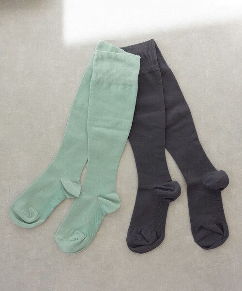 green label relaxing（グリーンレーベルリラクシング）の「＜MAEE＞コンプレッション ソックス / 着圧ソックス / 靴下（ソックス/靴下・レディース・ライム/ダークグレー/ネイビー・FREE）」の19枚目の写真