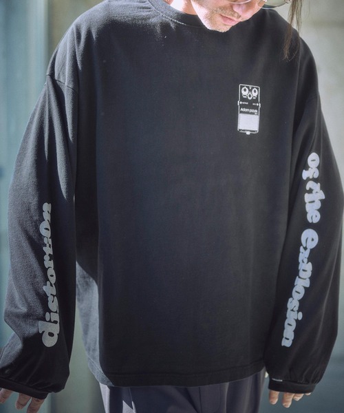 ADAM PATEK（アダムパテック）の「ADAMPATEK/distortion long sleeve T/エフェクタープリントロングスリーブTシャツ(AP2514016)（Tシャツ/カットソー・レディース・ブラック/ホワイト・1/2）」の6枚目の写真