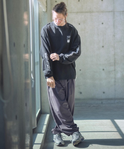 ADAM PATEK（アダムパテック）の「ADAMPATEK/distortion long sleeve T/エフェクタープリントロングスリーブTシャツ(AP2514016)（Tシャツ/カットソー・レディース・ブラック/ホワイト・1/2）」の3枚目の写真
