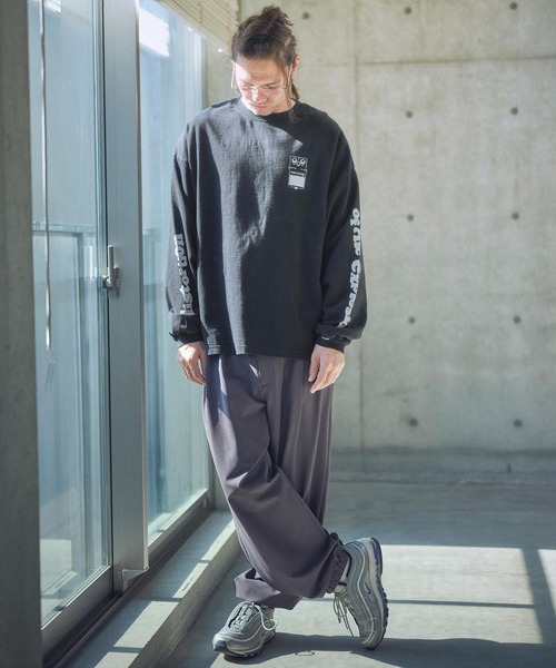 ADAM PATEK（アダムパテック）の「ADAMPATEK/distortion long sleeve T/エフェクタープリントロングスリーブTシャツ(AP2514016)（Tシャツ/カットソー・レディース・ブラック/ホワイト・1/2）」の4枚目の写真
