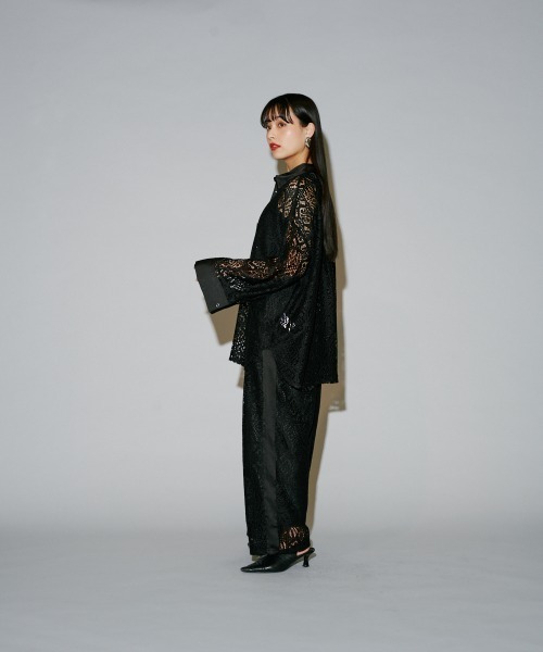 terrace(テラス)の「ブロックレースシャツ(シャツ/ブラウス・レディース・オフホワイト/ブラック/アイボリー・MEDIUM)」の22枚目の写真