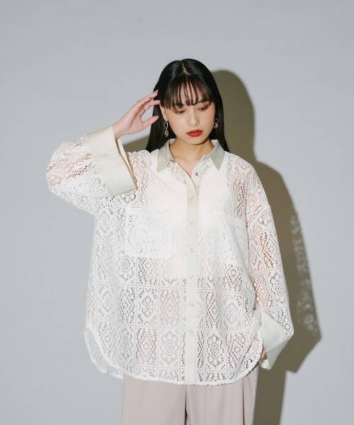 ブロックレースシャツ TODAYFUL（トゥデイフル）の「ブロックレースシャツ（シャツ/ブラウス