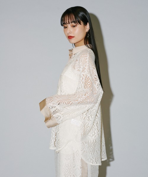 【美品】TODAYFUL ブロックレースシャツ　ホワイト todayful ブロックレースシャツ ホワイト - メルカリ