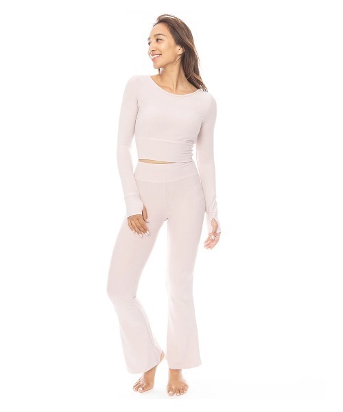 BILLABONG(ビラボン)の「BILLABONG レディース 【ACTIVE】 ACTIVE RIB BRA LS TEE アクティブウェア 【2025年春夏モデル】/ビラボントレーニングショート丈長袖トップス(その他トップス・レディース・ブラック/ライトパープル・MEDIUM)」の11枚目の写真
