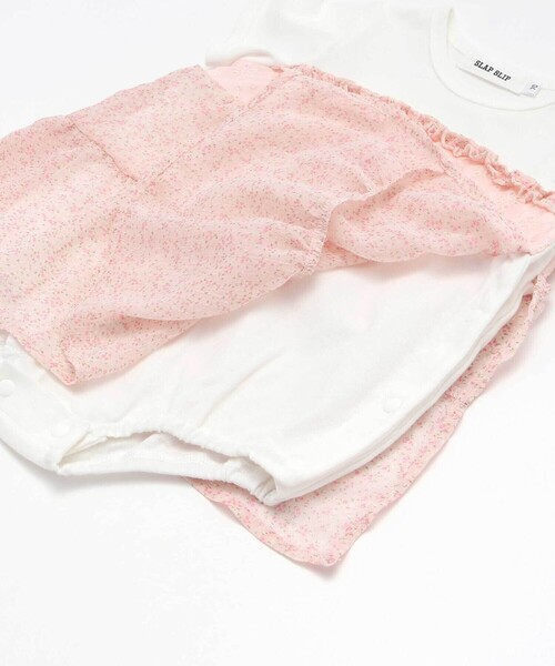 SLAP SLIP BABY（スラップスリップベビー）の「花柄シフォンドッキングロンパースベビー(70~80cm)（ロンパース・キッズ・ピンク系その他/イエロー系その他・70cm/80ｃｍ）」の10枚目の写真