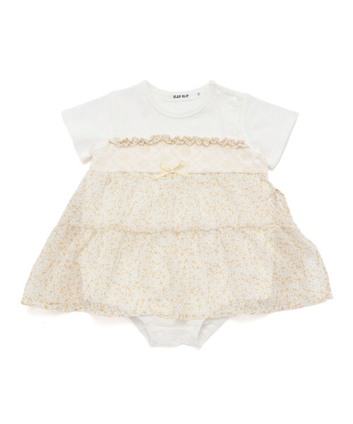 SLAP SLIP BABY（スラップスリップベビー）の「花柄シフォンドッキングロンパースベビー(70~80cm)（ロンパース・キッズ・ピンク系その他/イエロー系その他・70cm/80ｃｍ）」の14枚目の写真
