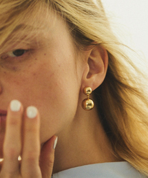 【LUV AJ/ラヴエージェイ】DOUBLE BALL EARRINGS ピアス