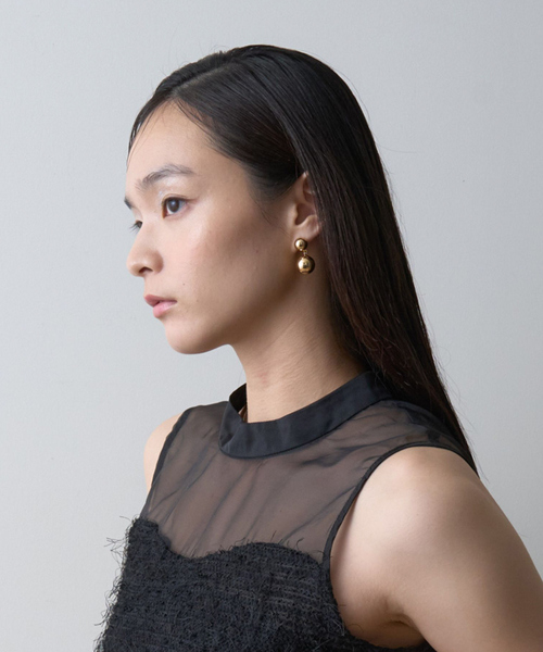 Rouge vif（ルージュヴィフ）の「【LUV AJ/ラヴエージェイ】DOUBLE BALL EARRINGS ピアス（ピアス（両耳用）・レディース・シルバー/ゴールド・フリー）」の4枚目の写真