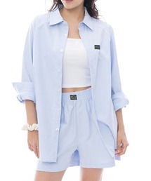 RVCA レディース RECESSION LOOSE FIT SHIRT 長袖シャツ 【2025年春夏モデル】/ルーカセットアップ対応長袖シャツ