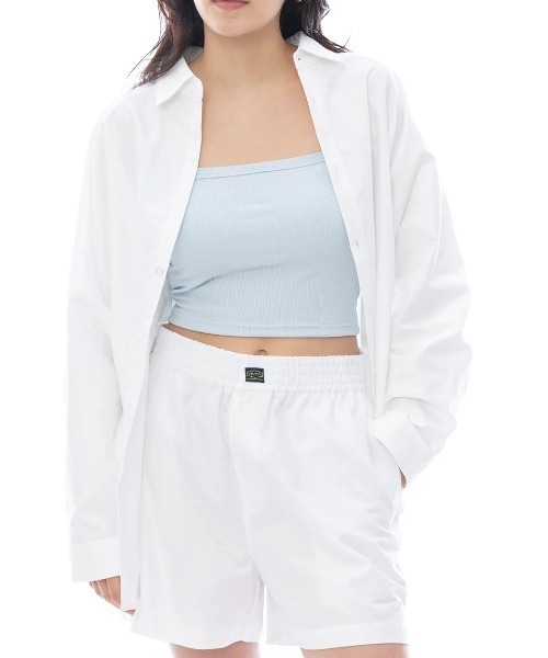 RVCA(ルーカ)の「RVCA レディース RECESSION LOOSE FIT SHIRT 長袖シャツ 【2025年春夏モデル】/ルーカセットアップ対応長袖シャツ(シャツ/ブラウス・レディース・ライトブルー/ホワイト・SMALL/MEDIUM/LARGE)」の3枚目の写真