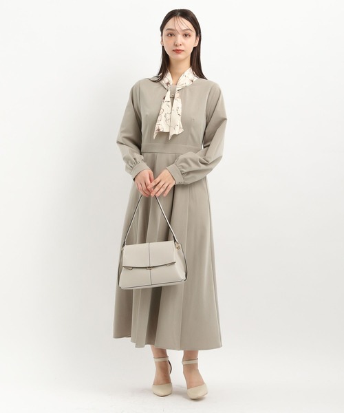 Andemiu(アンデミュウ)の「【weathernews×Andemiu】ハナガラボウタイワンピース326812(ワンピース・レディース・グリーン/チャコールグレー/ベージュ・FREE)」の19枚目の写真