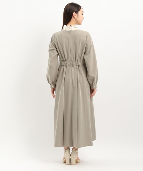 Andemiu(アンデミュウ)の「【weathernews×Andemiu】ハナガラボウタイワンピース326812(ワンピース・レディース・グリーン/チャコールグレー/ベージュ・FREE)」の10枚目の写真