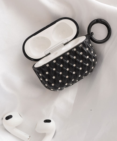 Mayree(メイリー)の「【float】キラキラ ラインストーン エアポッズ/エアポッズプロ ケース カバー【AirPods 第1世代/第2世代/第3世代/pro/pro2】(ヘッドフォン/イヤホン・レディース・アイボリー/クリアブラック/クリア/ブラック・A/C/D/B)」の9枚目の写真
