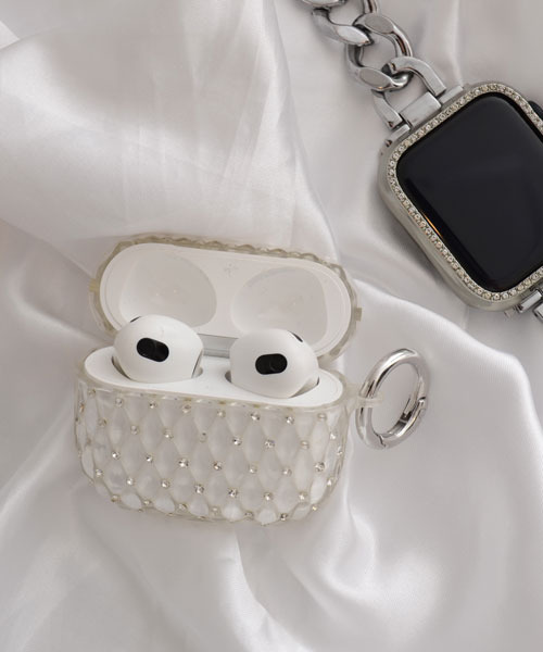 Mayree(メイリー)の「【float】キラキラ ラインストーン エアポッズ/エアポッズプロ ケース カバー【AirPods 第1世代/第2世代/第3世代/pro/pro2】(ヘッドフォン/イヤホン・レディース・アイボリー/クリアブラック/クリア/ブラック・A/C/D/B)」の14枚目の写真