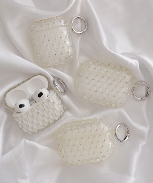 Mayree(メイリー)の「【float】キラキラ ラインストーン エアポッズ/エアポッズプロ ケース カバー【AirPods 第1世代/第2世代/第3世代/pro/pro2】(ヘッドフォン/イヤホン・レディース・アイボリー/クリアブラック/クリア/ブラック・A/C/D/B)」の16枚目の写真