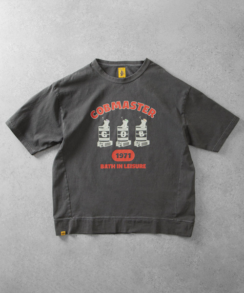 ZIP FIVE(ジップファイブ)の「COBMASTER 天竺ピグメント加工 スウェット風ルーズTシャツ(Tシャツ/カットソー・メンズ・ブルー系/グリーン/ホワイト/ブラック・X-LARGE/LARGE)」の10枚目の写真