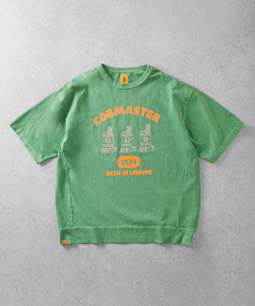 ZIP FIVE(ジップファイブ)の「COBMASTER 天竺ピグメント加工 スウェット風ルーズTシャツ(Tシャツ/カットソー・メンズ・ブルー系/グリーン/ホワイト/ブラック・X-LARGE/LARGE)」の11枚目の写真