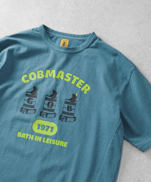 ZIP FIVE(ジップファイブ)の「COBMASTER 天竺ピグメント加工 スウェット風ルーズTシャツ(Tシャツ/カットソー・メンズ・ブルー系/グリーン/ホワイト/ブラック・X-LARGE/LARGE)」の22枚目の写真