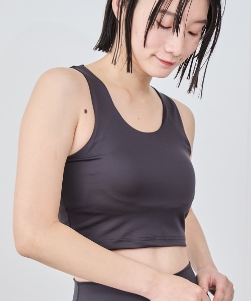 NERGY(ナージー)の「ナージージャパン NERGY ALPENタンクブラトップス_(スポーツブラ・レディース・サックスブルー/ベージュ/チャコールグレー・M/L)」の2枚目の写真