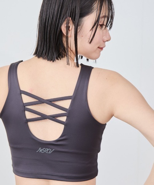 NERGY(ナージー)の「ナージージャパン NERGY ALPENタンクブラトップス_(スポーツブラ・レディース・サックスブルー/ベージュ/チャコールグレー・M/L)」の4枚目の写真