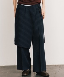 CREDONA | CALATHEA STRIPE LAYERED PANTS/カラテアストライプレイヤードパンツ(スラックス)