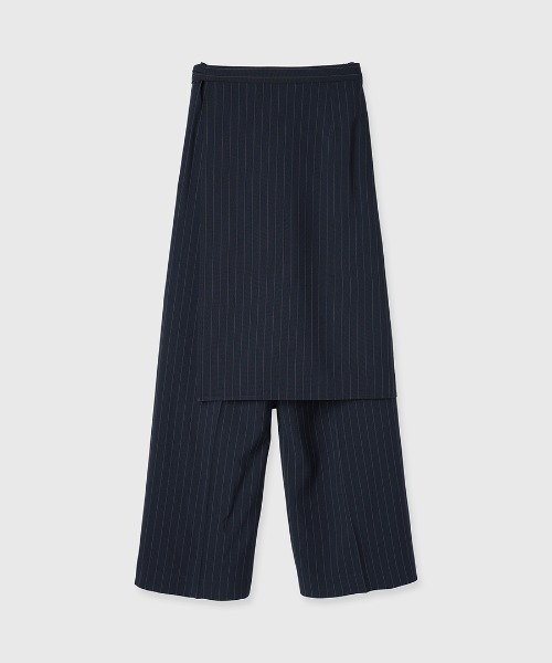 CREDONA(クレドナ)の「CALATHEA STRIPE LAYERED PANTS/カラテアストライプレイヤードパンツ(スラックス・レディース・ネイビー・0/1)」の17枚目の写真