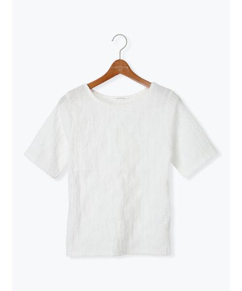 Lugnoncure（ルノンキュール）の「フリンジクルーネック半袖トップス（その他トップス・レディース・カーキ/オフホワイト/ブラック・F）」の14枚目の写真