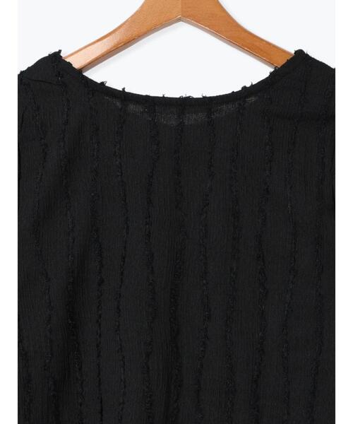 Lugnoncure（ルノンキュール）の「フリンジクルーネック半袖トップス（その他トップス・レディース・カーキ/オフホワイト/ブラック・F）」の21枚目の写真