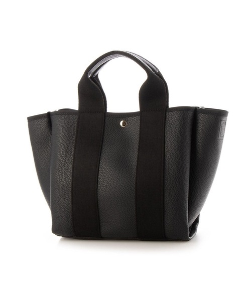 cache cache（カシュ カシュ）の「【cache cache】太ショルダー付き2wayテープトートバッグ M（ショルダーバッグ・レディース・ブラック/グレー/ブラウン/アイボリー/ベージュ・FREE）」の6枚目の写真