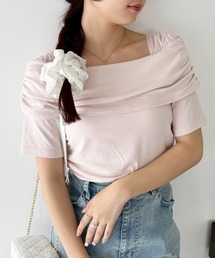 one after another NICE CLAUP | オフショルカットトップス【ブラ紐隠し】(Tシャツ/カットソー)