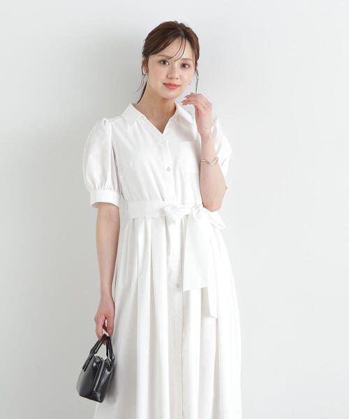 プロポーションボディドレッシング　エンブロイダリーシャツワンピース　ホワイト PROPORTION BODY DRESSING（プロポーションボディドレッシング）の