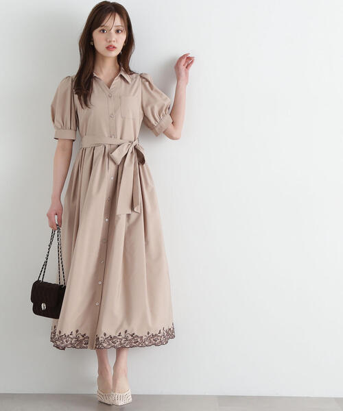 【新品タグ付】プロポーションボディドレッシング エンブロイダリーシャツワンピース プロポーションボディドレッシング PROPORTION BODY DRESSING