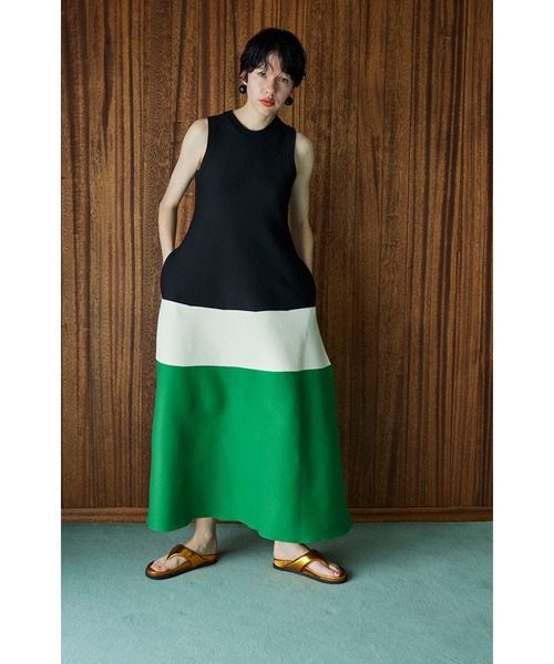 ワンピース OMMO IRREGULAR SHIRRING CAMI OP IRREGULAR SHIRRING CAMI OP（ワンピース）｜OMMO（オーエム