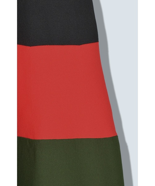 OMMO(オーエムエムオー)の「TENT LINE BLOCKING KNIT OP(ワンピース・レディース・ターコイズブルー/ホワイト/レッド・SMALL/MEDIUM)」の13枚目の写真