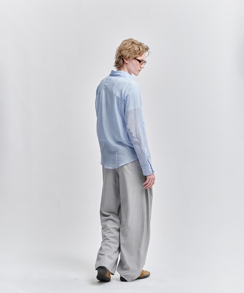 CONZ（コンズ）の「カーブレッグトラウザー（スラックス・メンズ・ブラック/ダークグレー/グレイッシュベージュ/ライトグレー/その他2/その他3/ストライプ/ベージュ/カーキ/マルチ・1/2/3）」の13枚目の写真