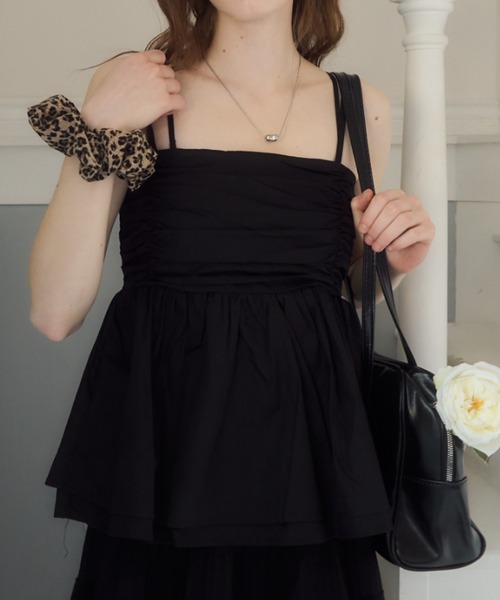 Birthday room(バースデイルーム)の「タイ付きキャミビスチェ/cami bustier with tie(Tシャツ/カットソー・レディース・ブラック/ブルー/ホワイト・FREE)」の21枚目の写真