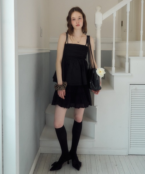 Birthday room(バースデイルーム)の「タイ付きキャミビスチェ/cami bustier with tie(Tシャツ/カットソー・レディース・ブラック/ブルー/ホワイト・FREE)」の22枚目の写真