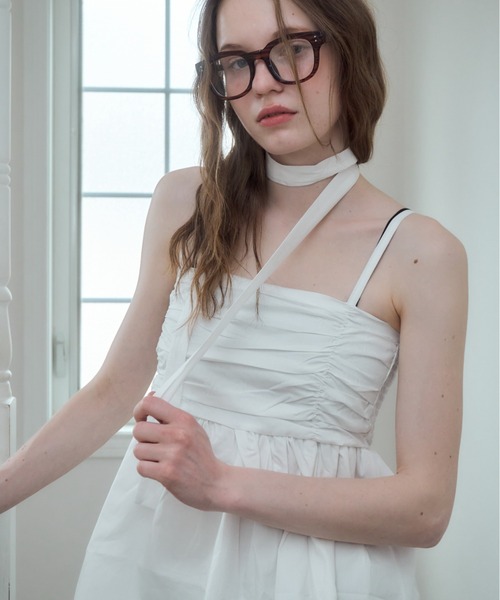 Birthday room(バースデイルーム)の「タイ付きキャミビスチェ/cami bustier with tie(Tシャツ/カットソー・レディース・ブラック/ブルー/ホワイト・FREE)」の15枚目の写真